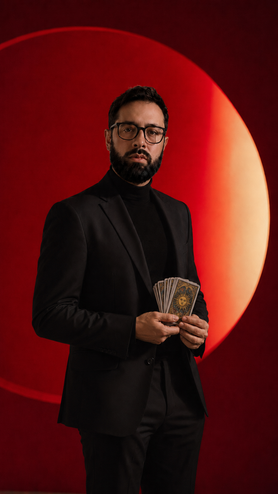 Wander da Cigana segurando as cartas do tarô